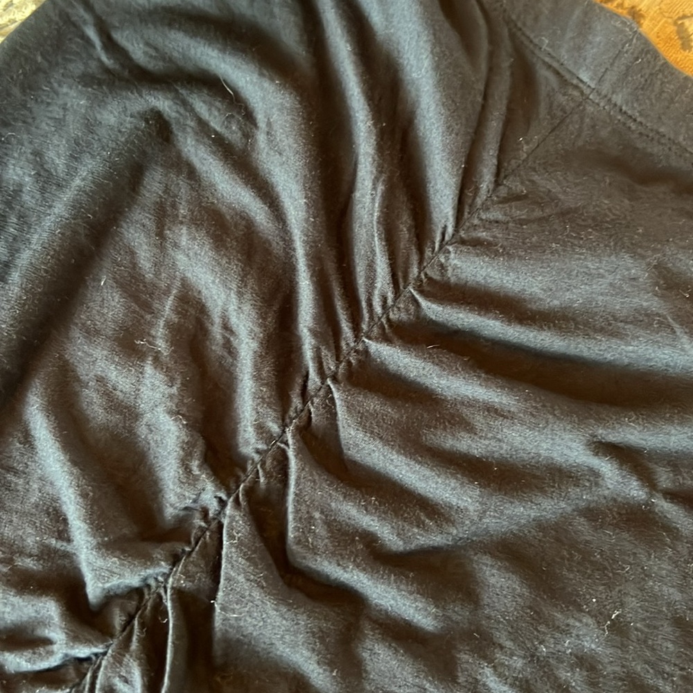 Velvet Graham & Spencer black super soft cotton pencil skirt with ruching! - Picture 9 of 14